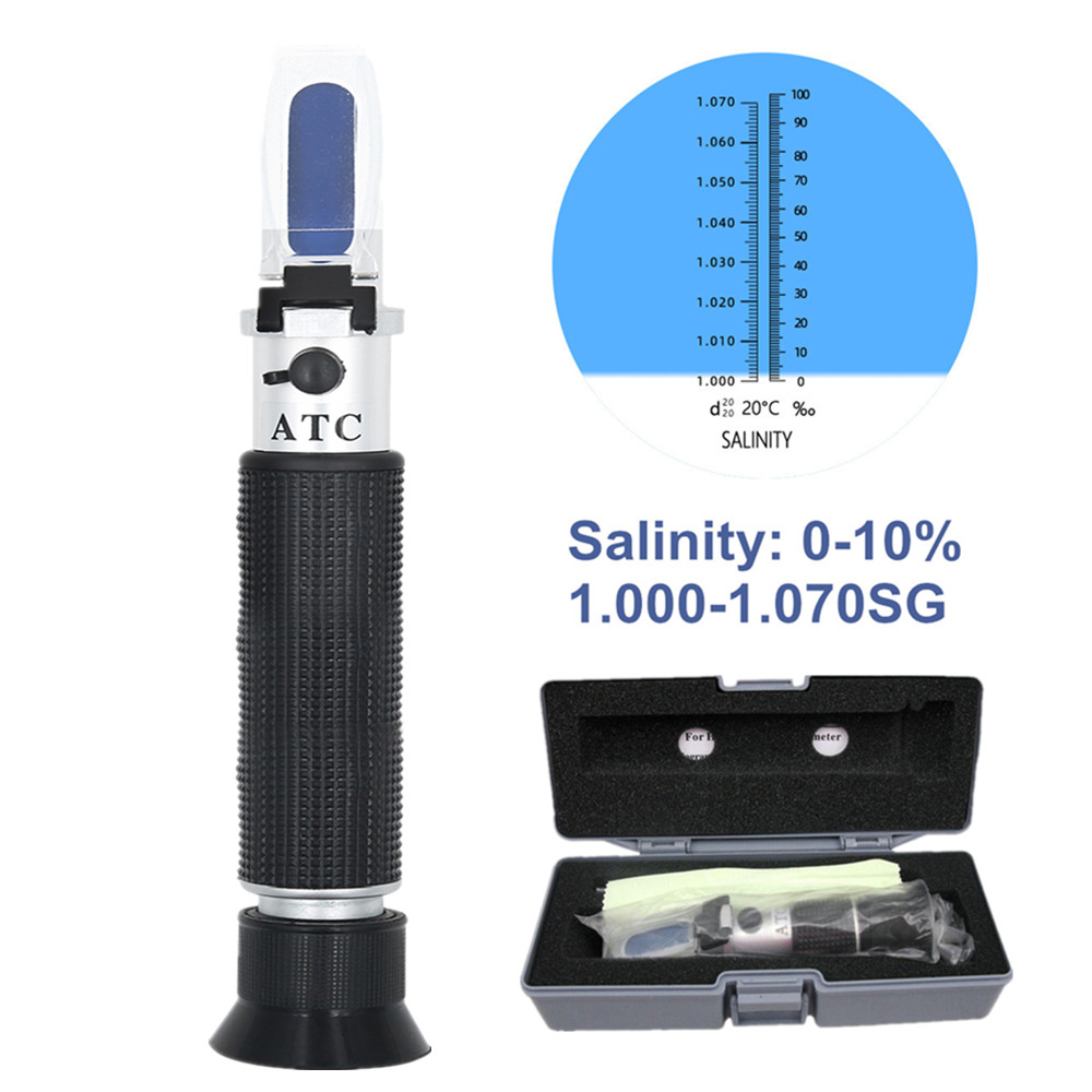 Marine Aquarium Refractometer - Refratômetro portátil de salinidade, medidor de