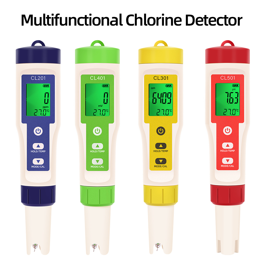 Marine Aquarium Test Kit - Medidor de temperatura ph/cl2/h2/orp/detector de cloro