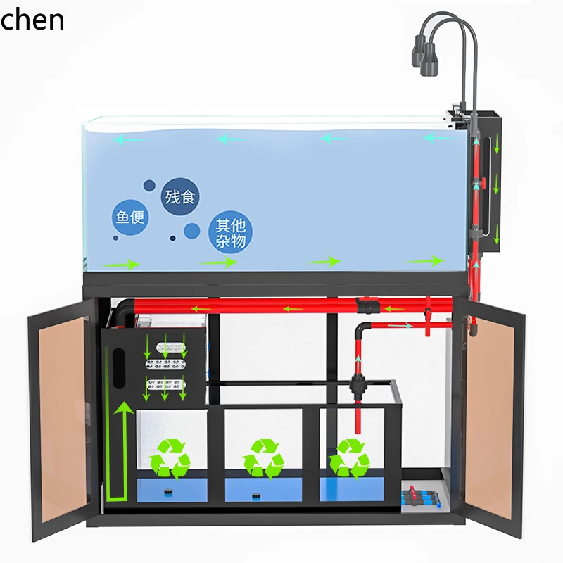Marine Aquarium With Sump - Aquário de mesa YFY com filtro