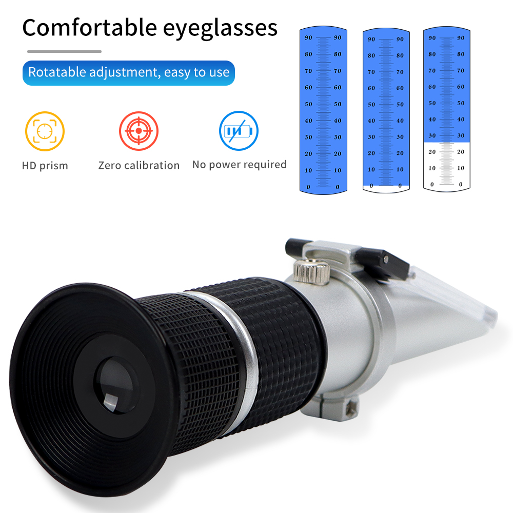 Marine Aquarium Refractometer - Refratômetro brix portátil 0-90%, testador de