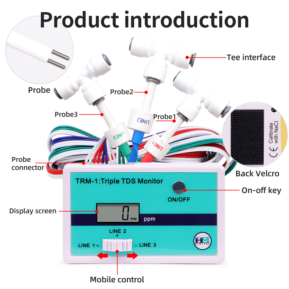 Monitor tds on-line, testador  - Marine Aquarium Water Analyzer avaliação e preço