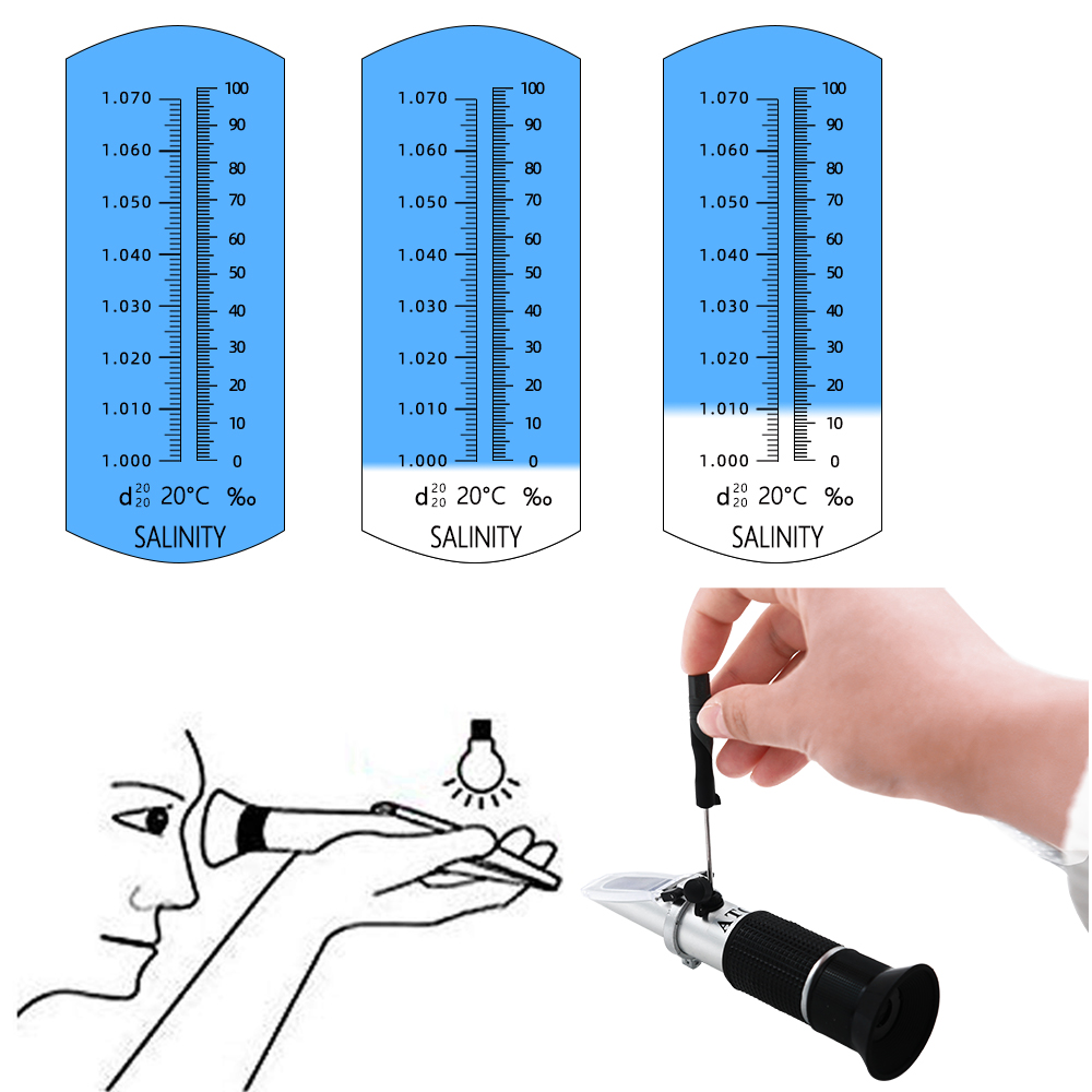 Refratômetro portátil de salin - Marine Aquarium Refractometer avaliação e preço