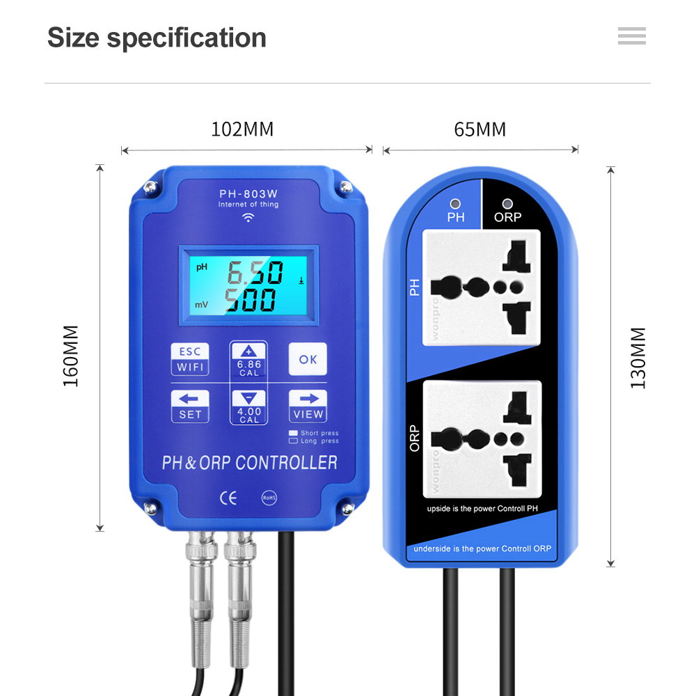 2 em 1 controlador ph orp PH-8 - Marine Aquarium Water Analyzer avaliação e preço