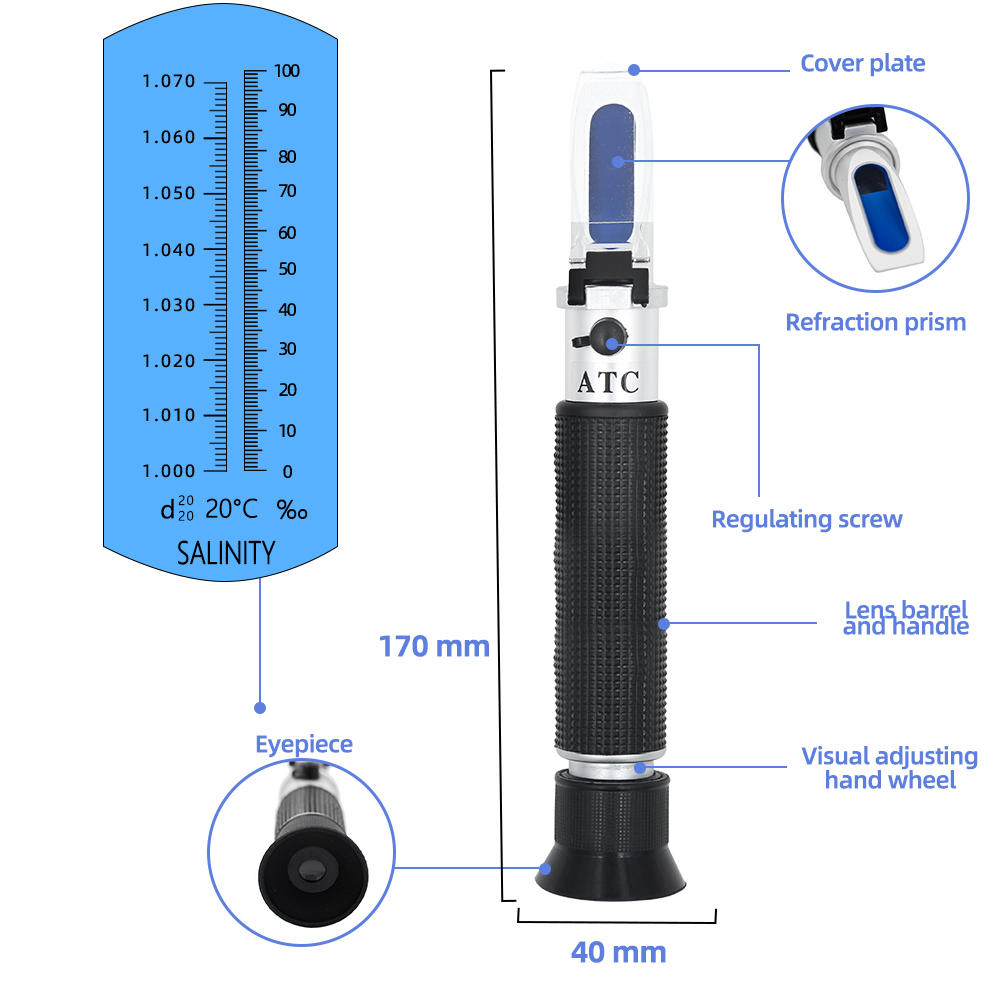 ATC Refractometer Salinidade a - Marine Aquarium Refractometer avaliação e preço