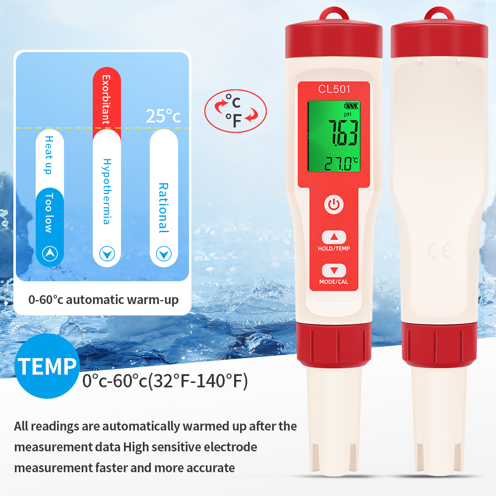 Medidor de temperatura ph/cl2/ - Marine Aquarium Test Kit avaliação e preço