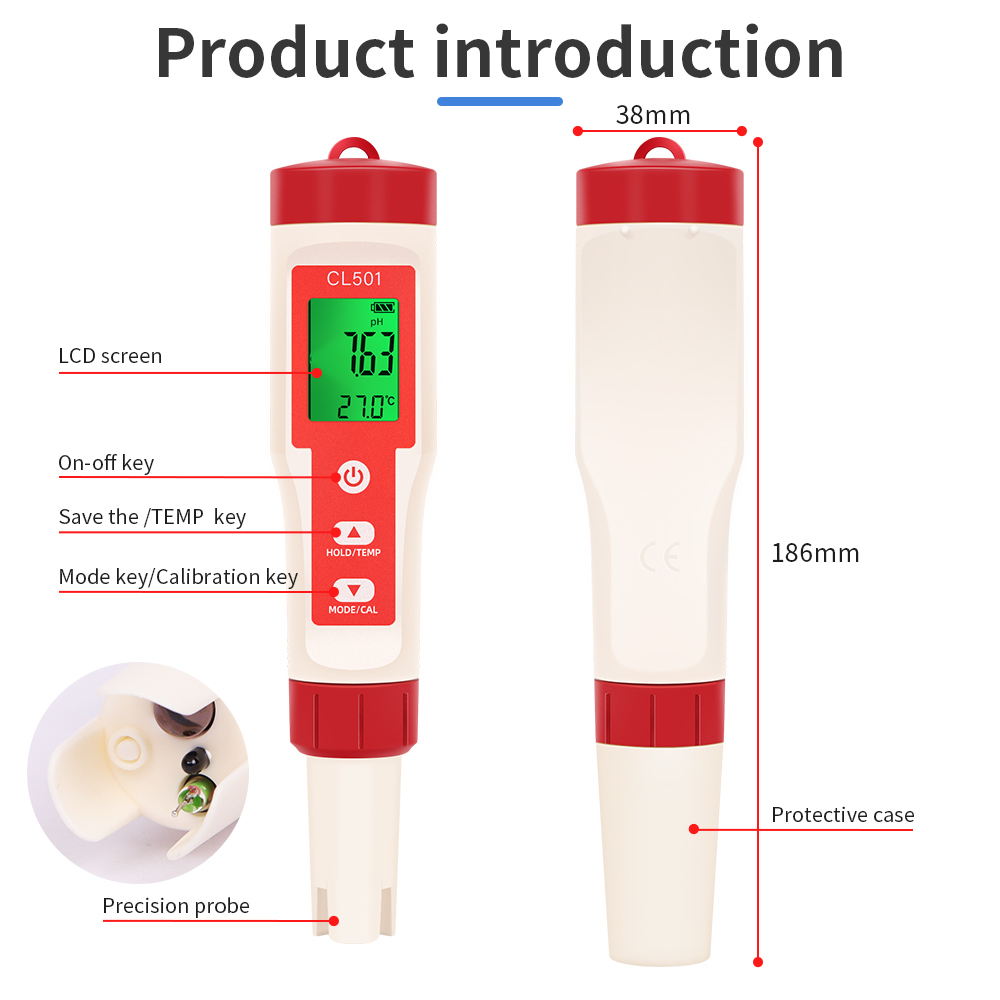 Medidor de temperatura ph/cl2/ - Marine Aquarium Test Kit avaliação e preço