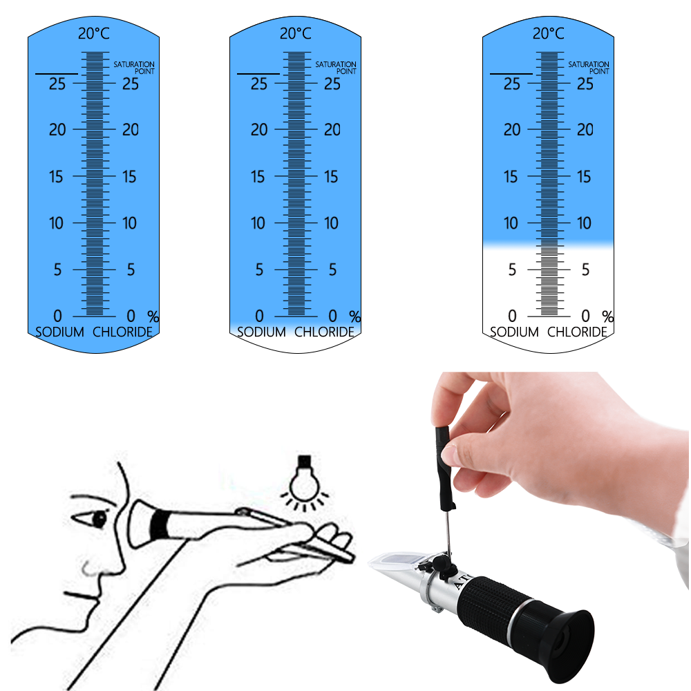 Medidor de salinidade de água  - Marine Aquarium Refractometer avaliação e preço