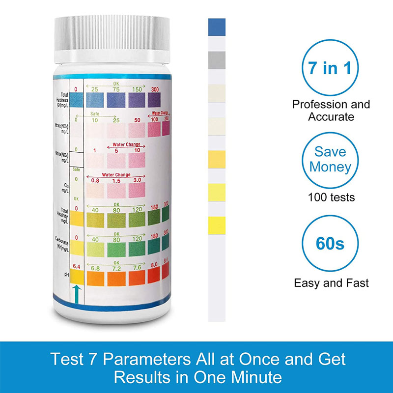 Tiras de teste de aquário 7-em - Marine Aquarium Test Kit avaliação e preço
