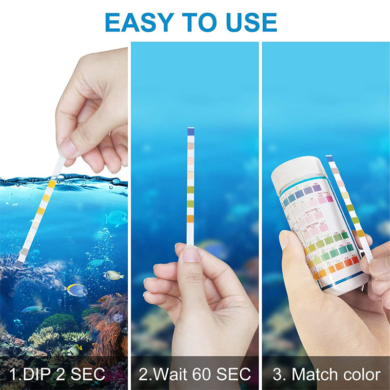 Tiras de teste de aquário 7-em - Marine Aquarium Test Kit avaliação e preço