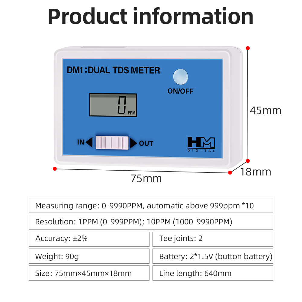 Dm1 duplo tds testador de qual - Marine Aquarium Water Analyzer avaliação e preço